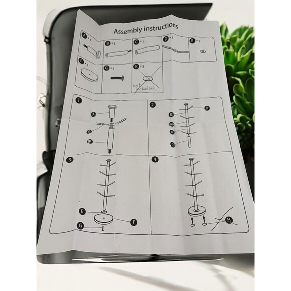 Mug Holder Tree with White Marble Base, 8 Silver Hooks And Stand 18 Inch - Picture 7 of 7